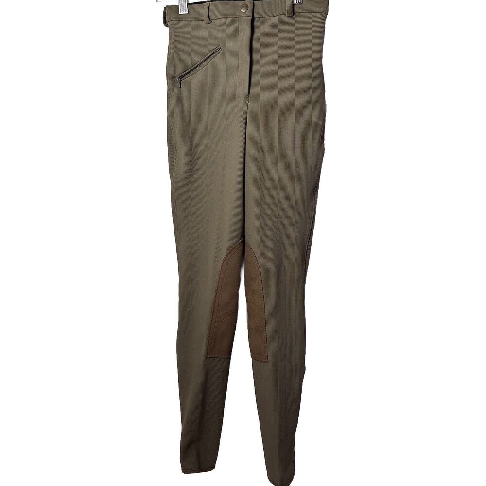 TUFF RIDER Starter Low Rise Pull on Breeches Womens Pants Size 26 Tan Equestrian